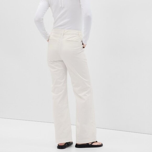 Gap Off-White High Rise Flare Khakis - Picture 5 of 5